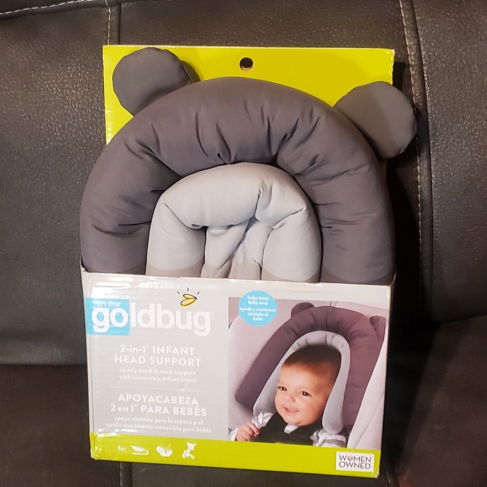 2-1 Infant Head Support Baby, Gray Car Seat Liner